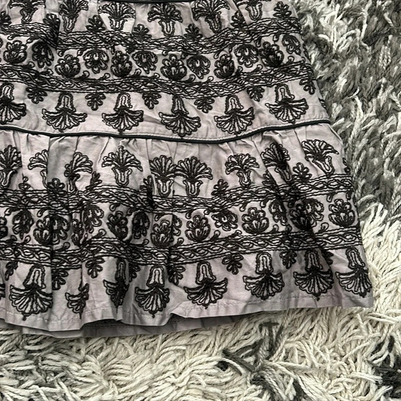 Gray Embroidered Nanette Lepore Skirt - Picture 2 of 5